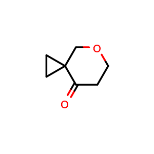Chemical structure of 5-oxaspiro[2.5]octan-8-one , CAS 1368764-75-3, AChemBlock Q55810