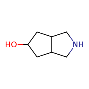 Chemical structure of octahydrocyclopenta[c]pyrrol-5-ol , CAS 1417973-63-7, AChemBlock Q55843