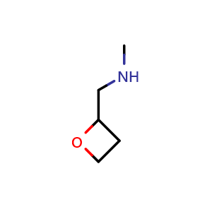 Chemical structure of N-methyl-1-(oxetan-2-yl)methanamine , CAS 1936624-90-6, AChemBlock Q55851