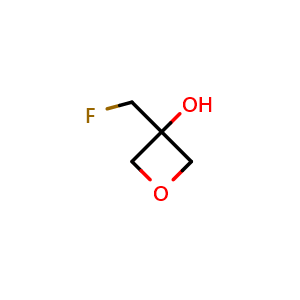 Chemical structure of 3-(fluoromethyl)oxetan-3-ol , CAS 2306271-75-8, AChemBlock Q55859