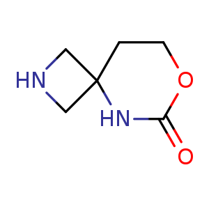 Chemical structure of 7-oxa-2,5-diazaspiro[3.5]nonan-6-one , CAS 1934938-98-3, AChemBlock Q55863