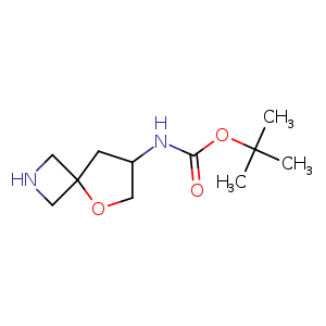 Chemical structure of tert-butyl (5-oxa-2-azaspiro[3.4]octan-7-yl)carbamate , CAS 2306262-58-6, AChemBlock Q55894