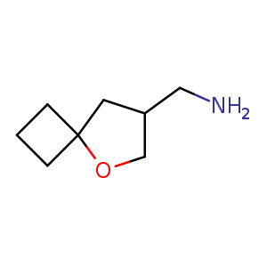 Chemical structure of (5-oxaspiro[3.4]octan-7-yl)methanamine , CAS 2306276-33-3, AChemBlock Q55901