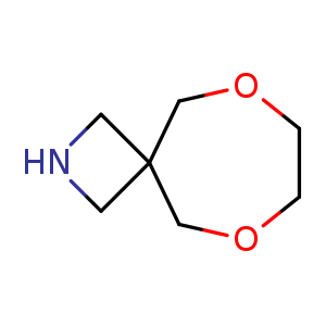 Chemical structure of 6,9-dioxa-2-azaspiro[3.6]decane , CAS 2092404-70-9, AChemBlock Q56020