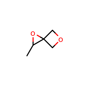 Chemical structure of 2-methyl-1,5-dioxaspiro[2.3]hexane , CAS 2167010-52-6, AChemBlock Q56042