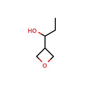 Chemical structure of 1-(oxetan-3-yl)propan-1-ol , CAS 1524903-03-4, AChemBlock Q56141