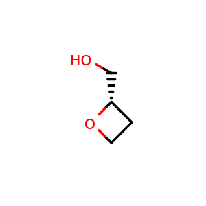 Chemical structure of (S)-oxetan-2-ylmethanol , CAS 2090778-00-8, AChemBlock Q56225