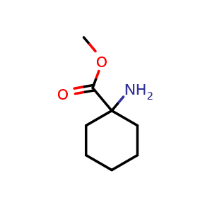 Chemical structure of methyl 1-aminocyclohexane-1-carboxylate , CAS 4507-57-7, AChemBlock Q56245