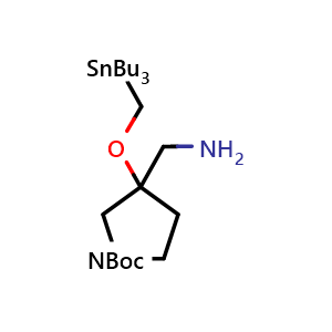 tert-butyl 3-(aminomethyl)-3-((tributylstannyl)methoxy)pyrrolidine-1-carboxylate