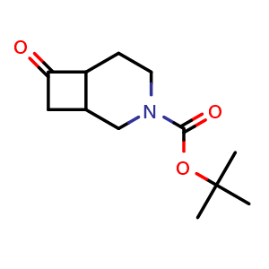 Chemical structure of tert-butyl 7-oxo-3-azabicyclo[4.2.0]octane-3-carboxylate , CAS 1427358-74-4, AChemBlock Q56287