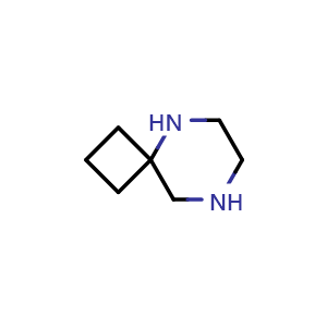 Chemical structure of 5,8-diazaspiro[3.5]nonane , CAS 90566-57-7, AChemBlock Q56291