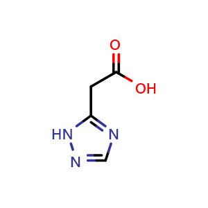 Chemical structure of 2-(1H-1,2,4-triazol-5-yl)acetic acid , CAS 155049-60-8, AChemBlock Q56325