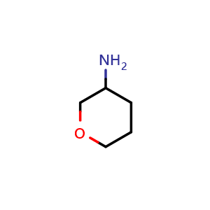 Chemical structure of tetrahydro-2H-pyran-3-amine , CAS 120811-32-7, AChemBlock Q56350