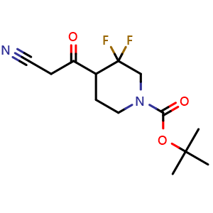 tert-butyl 4-(2-cyanoacetyl)-3,3-difluoropiperidine-1-carboxylate