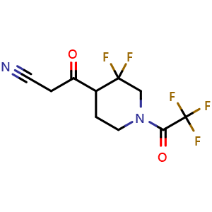 3-(3,3-difluoro-1-(2,2,2-trifluoroacetyl)piperidin-4-yl)-3-oxopropanenitrile