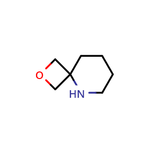 Chemical structure of 2-oxa-5-azaspiro[3.5]nonane , CAS 1523571-96-1, AChemBlock Q56365