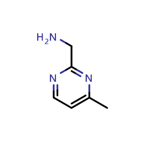 Chemical structure of (4-methylpyrimidin-2-yl)methanamine , CAS 933682-85-0, AChemBlock Q56400