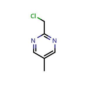 Chemical structure of 2-(chloromethyl)-5-methylpyrimidine , CAS 126504-85-6, AChemBlock Q56401