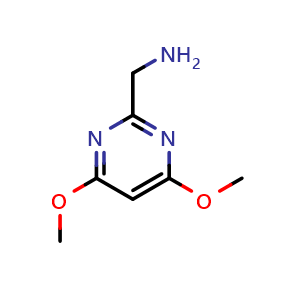 Chemical structure of (4,6-dimethoxypyrimidin-2-yl)methanamine , CAS 771582-35-5, AChemBlock Q56408