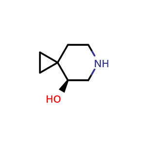 Chemical structure of (S)-6-azaspiro[2.5]octan-4-ol , CAS 1103501-90-1, AChemBlock Q56506
