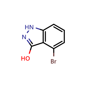 Chemical structure of 4-bromo-1H-indazol-3-ol , CAS 864845-15-8, AChemBlock Q56599