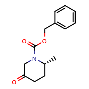 Chemical structure of benzyl (R)-2-methyl-5-oxopiperidine-1-carboxylate , CAS 1616434-59-3, AChemBlock Q56726