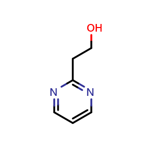 Chemical structure of 2-(pyrimidin-2-yl)ethan-1-ol , CAS 114072-02-5, AChemBlock Q56820