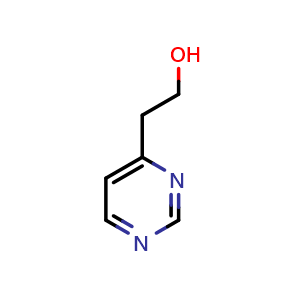 Chemical structure of 2-(pyrimidin-4-yl)ethan-1-ol , CAS 68121-32-4, AChemBlock Q56821