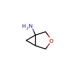 Chemical structure of 3-oxabicyclo[3.1.0]hexan-1-amine , CAS 2027628-40-4, AChemBlock Q56929