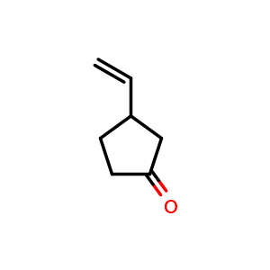Chemical structure of 3-vinylcyclopentan-1-one , CAS 50337-14-9, AChemBlock Q57034