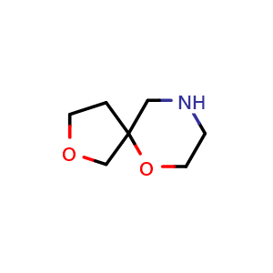 Chemical structure of 2,6-dioxa-9-azaspiro[4.5]decane , CAS 923277-59-2, AChemBlock Q57048