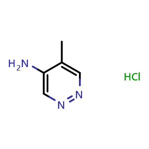 Chemical structure of 5-methylpyridazin-4-amine hydrochloride , CAS 2250241-98-4, AChemBlock Q57087