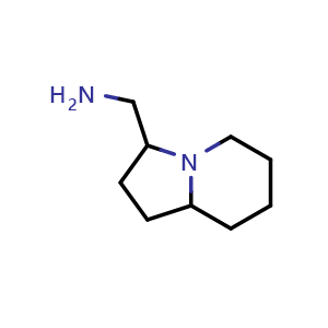 Chemical structure of (octahydroindolizin-3-yl)methanamine , CAS 80709-12-2, AChemBlock Q57105