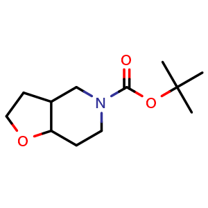 Chemical structure of tert-butyl hexahydrofuro[3,2-c]pyridine-5(4H)-carboxylate , CAS 1360363-67-2, AChemBlock Q57136