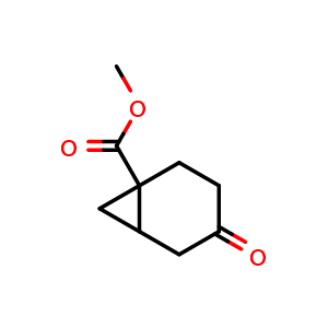 Chemical structure of methyl 4-oxobicyclo[4.1.0]heptane-1-carboxylate , CAS 1535963-64-4, AChemBlock Q57184