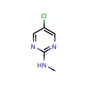 Chemical structure of 5-chloro-N-methylpyrimidin-2-amine , CAS 45715-16-0, AChemBlock Q57222