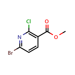 Chemical structure of methyl 6-bromo-2-chloronicotinate , CAS 1142192-03-7, AChemBlock Q57231