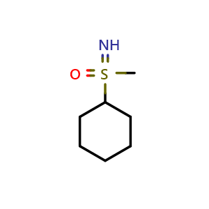 Chemical structure of cyclohexyl(imino)(methyl)-l6-sulfanone , CAS 1085526-16-4, AChemBlock Q57257
