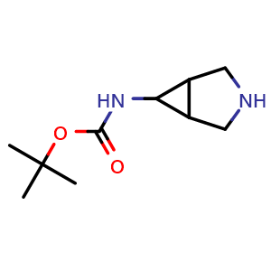 Chemical structure of tert-butyl (3-azabicyclo[3.1.0]hexan-6-yl)carbamate , CAS 198211-38-0, AChemBlock Q57269