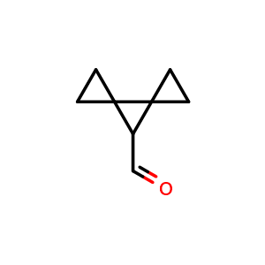 Chemical structure of dispiro[2.0.24.13]heptane-7-carbaldehyde , CAS 422318-78-3, AChemBlock Q57297