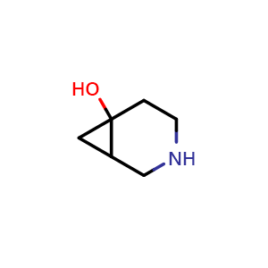 Chemical structure of 3-azabicyclo[4.1.0]heptan-6-ol , CAS 1354963-15-7, AChemBlock Q57313