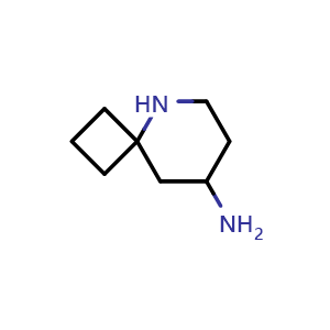 Chemical structure of 5-azaspiro[3.5]nonan-8-amine , CAS 929971-77-7, AChemBlock Q57456