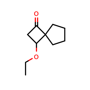 Chemical structure of 3-ethoxyspiro[3.4]octan-1-one , CAS 1182843-01-1, AChemBlock Q57459