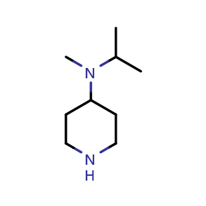 Chemical structure of N-isopropyl-N-methylpiperidin-4-amine , CAS 790205-01-5, AChemBlock Q57478