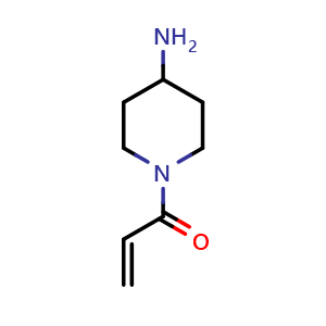 Chemical structure of 1-(4-aminopiperidin-1-yl)prop-2-en-1-one , CAS 1154259-94-5, AChemBlock Q57510