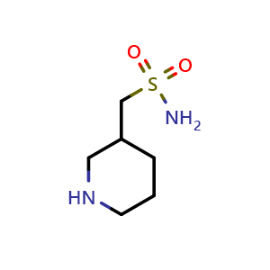 Chemical structure of piperidin-3-ylmethanesulfonamide , CAS 1206969-70-1, AChemBlock Q57592