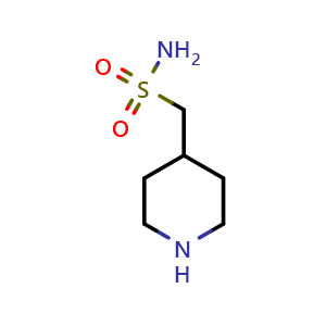 Chemical structure of piperidin-4-ylmethanesulfonamide , CAS 1206969-31-4, AChemBlock Q57593