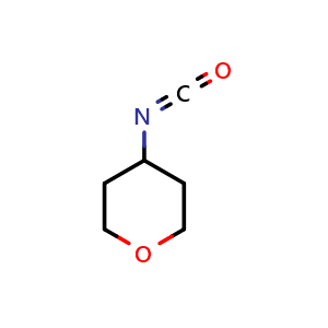 Chemical structure of 4-Isocyanatotetrahydro-2H-pyran , CAS 53035-92-0, AChemBlock Q57613