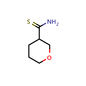 Chemical structure of tetrahydro-2H-pyran-3-carbothioamide , CAS 1339699-06-7, AChemBlock Q57656