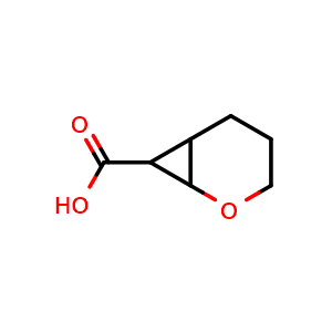 Chemical structure of 2-oxabicyclo[4.1.0]heptane-7-carboxylic acid , CAS 101310-86-5, AChemBlock Q57671